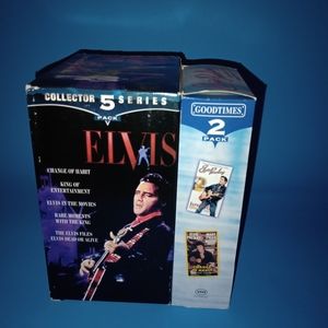 ELVIS Collector Series 5 & 2 Pack VHS Box Set 4 Sealed & Damaged Box Tested